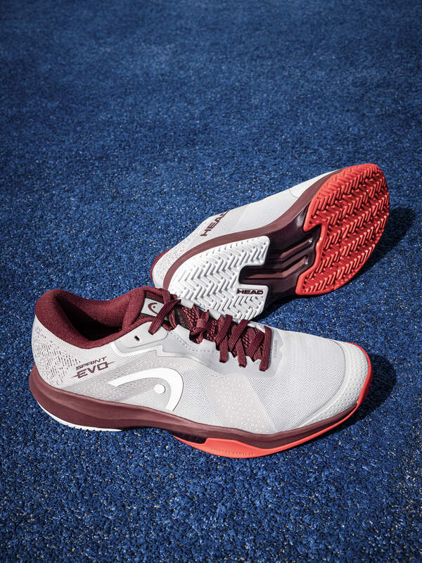 Sprint Evo 4.0 Men's Tennis Shoes – Light Grey/Red