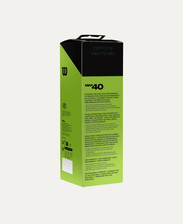 Max 40 Outdoor Pickleballs 3-Pack Green